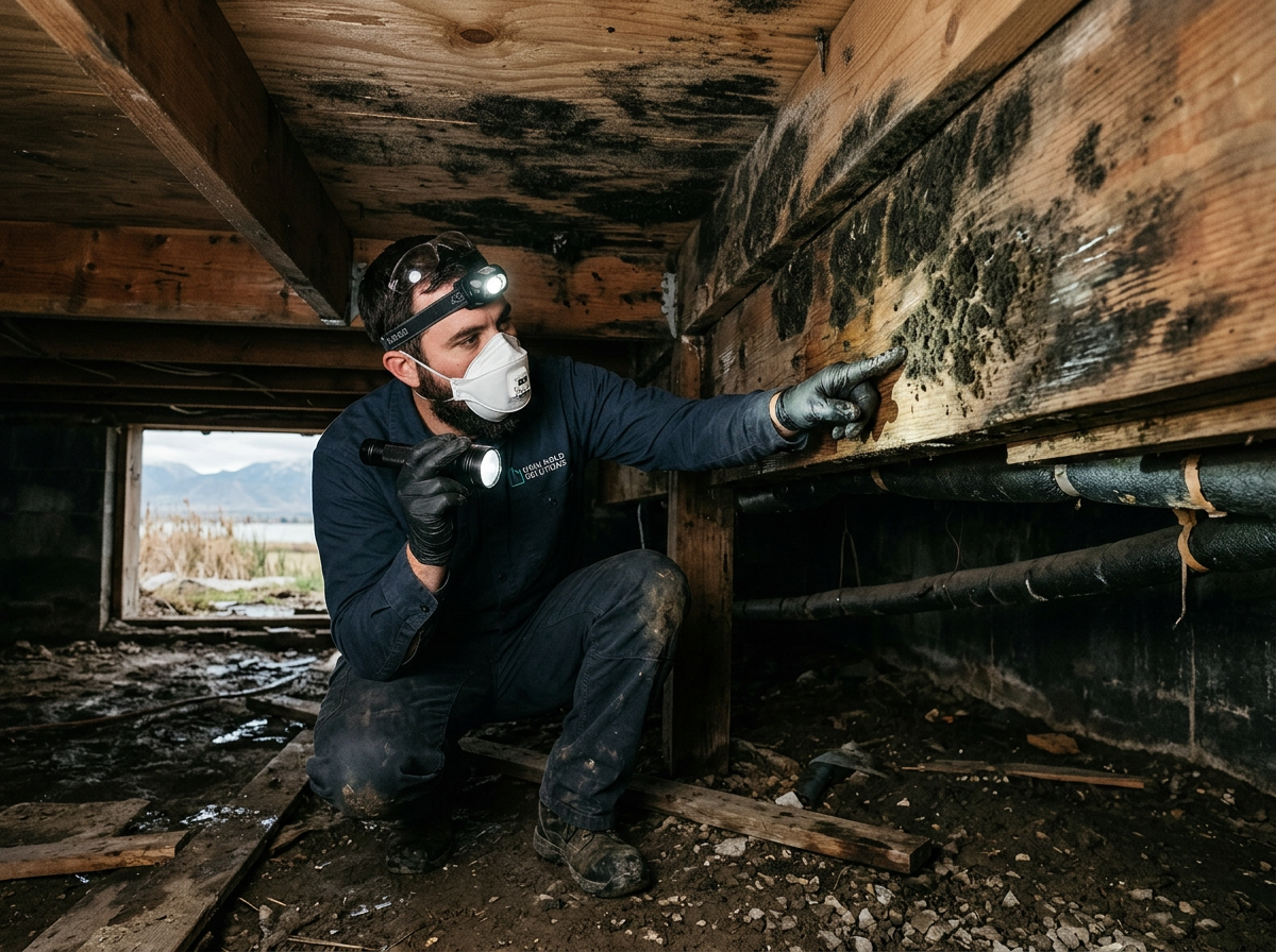 Identifying Black Mold in Crawl Spaces Near Utah Lake